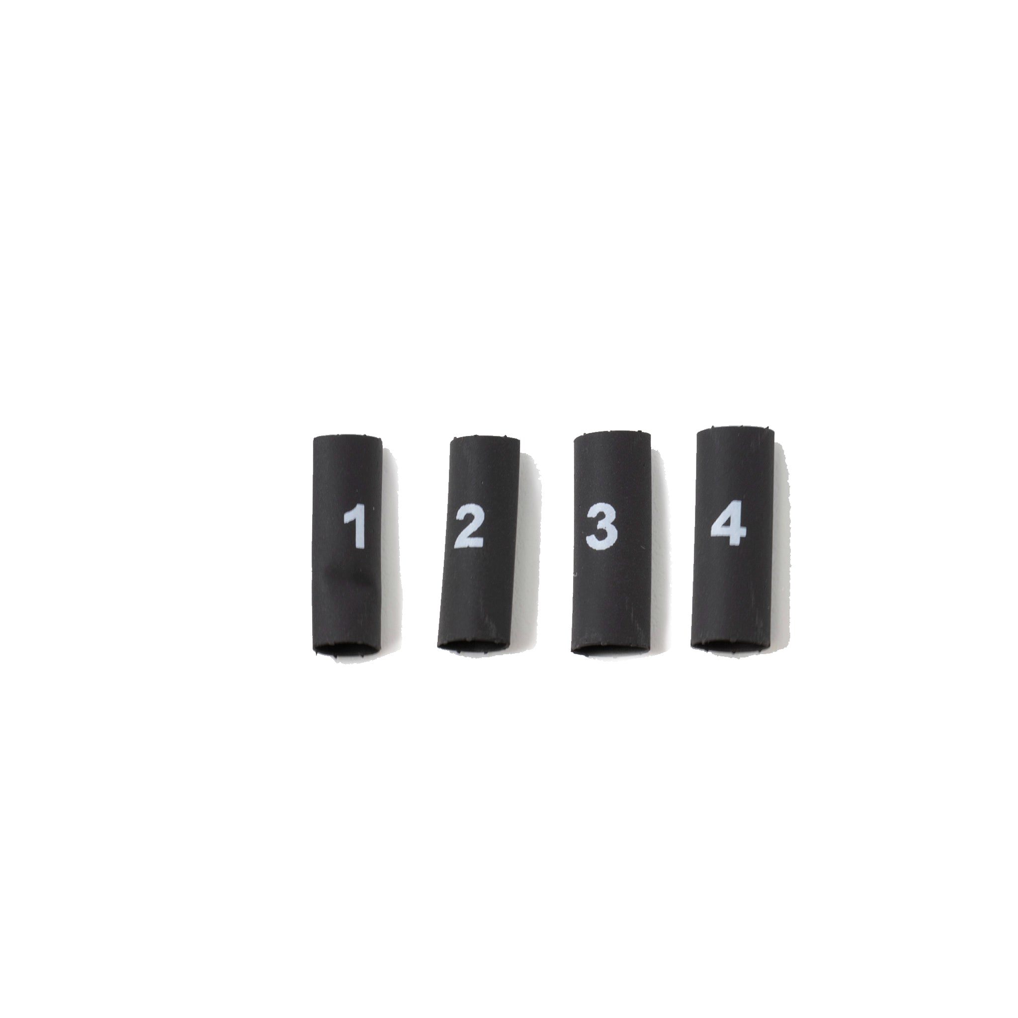 Black 3:1 3/16" Heat Shrink Number Set 1-4