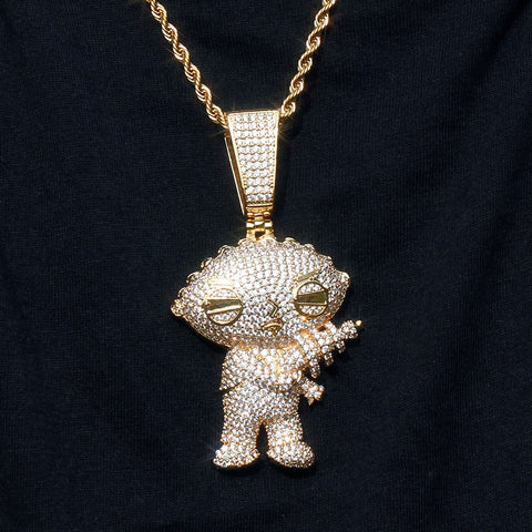 stewie iced out chain