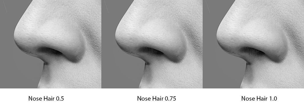 Transhuman4Blender Nose Hair adds realism
