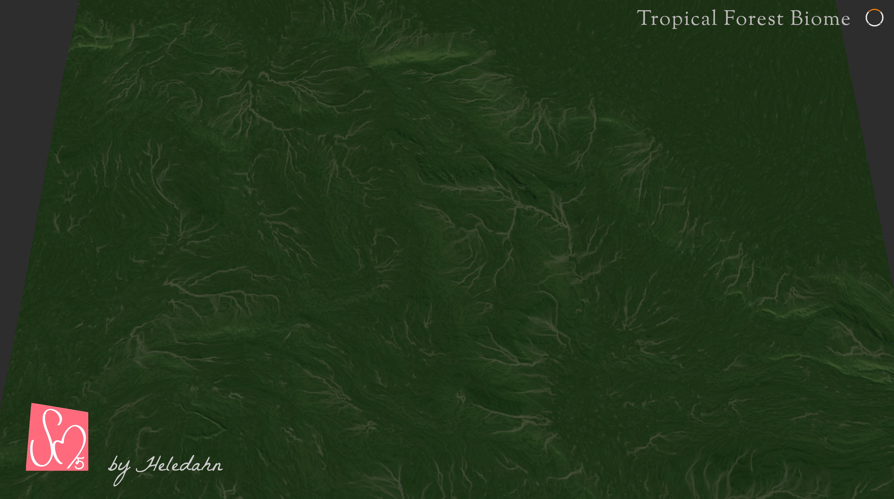 Gaea tropical forest biome terrain 3D model by Heledahn