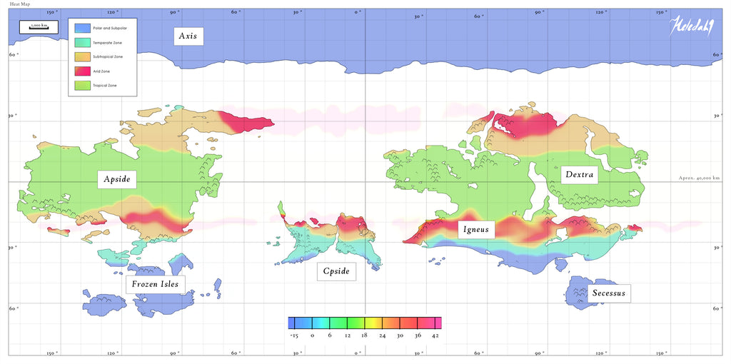 World map design, heat map for Cpside, by Heledahn