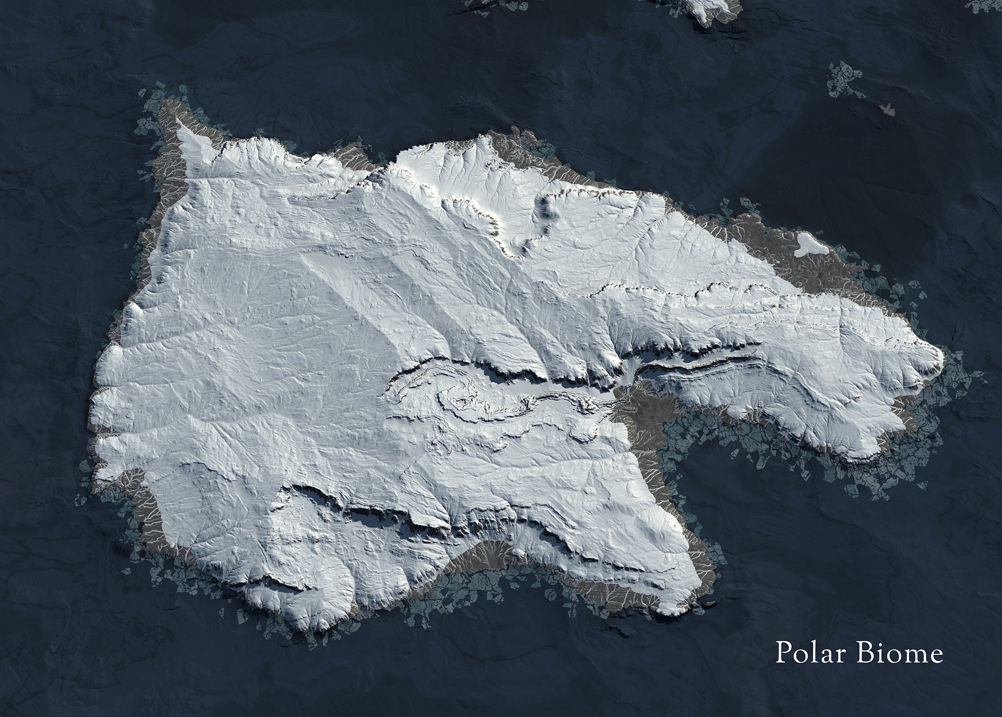 Polar biome terrain for Cpside, by Heledahn