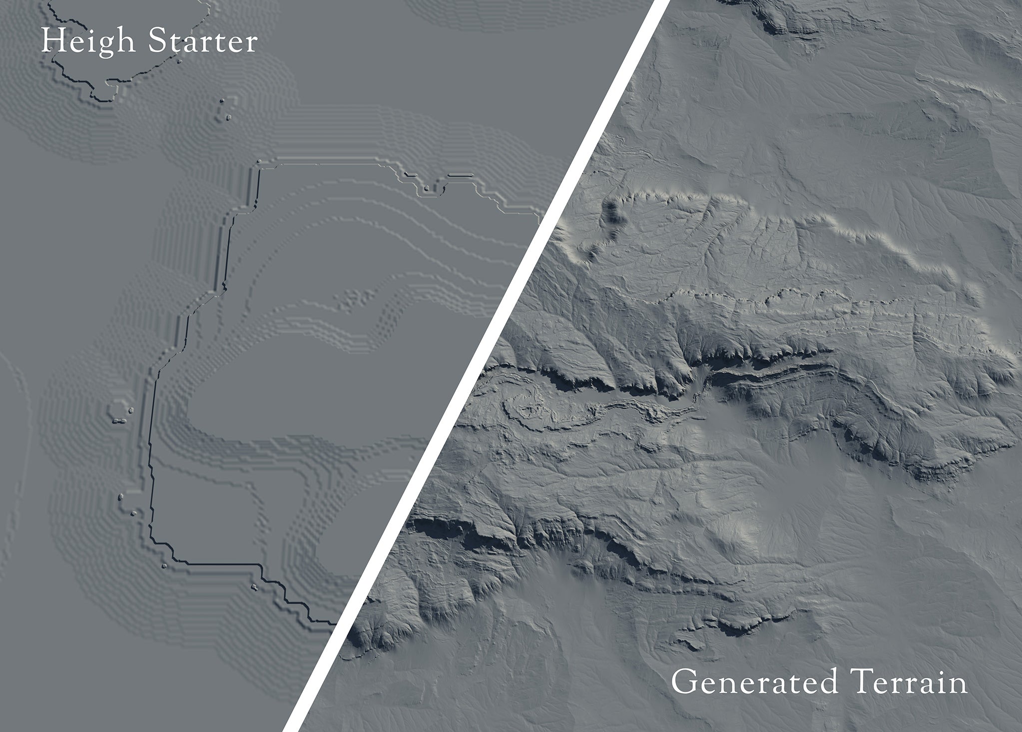 Terrain generation from custom Height Map for Cpside, by Heledahn