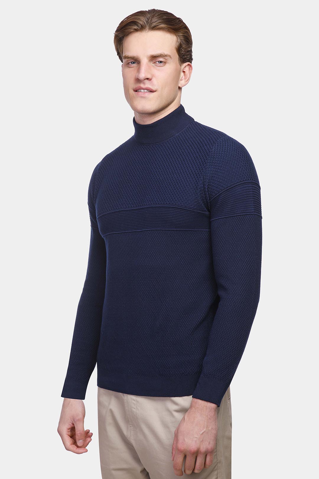 Navy Turtleneck Pullover