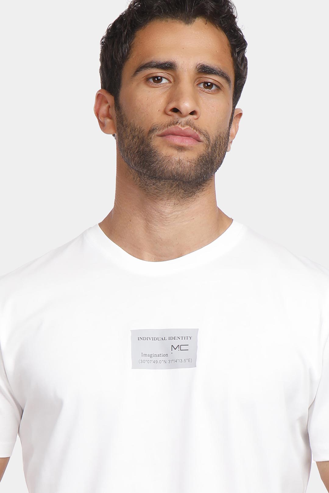 White Printed Crew Neck T-Shirt