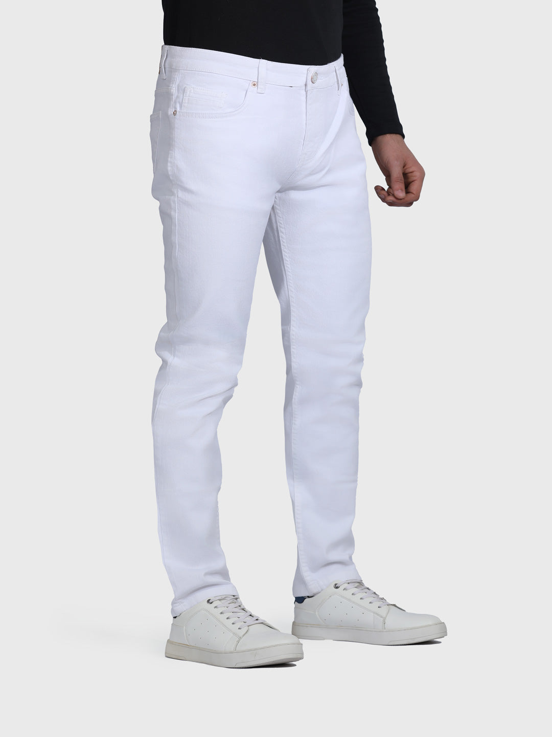 White  Slim Fit Jean Pants