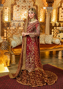 Royal Bridal Wedding Dress In Red Lehenga Kameez Style – UY COLLECTION