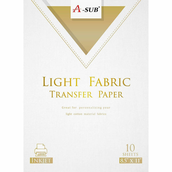 A-SUB 8.5''x11'' Dark Fabric Transfer Paper 20 Sheets