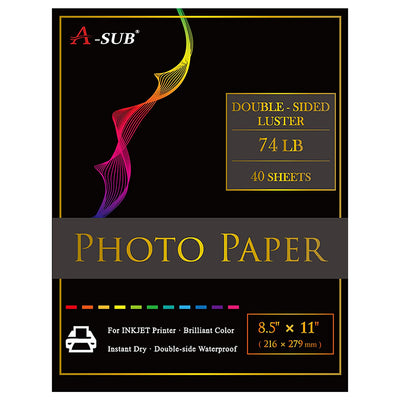 A-SUB Waterproof Glossy Vinyl Sticker Paper for Inkjet Printer 25 Sheet, A-SUB