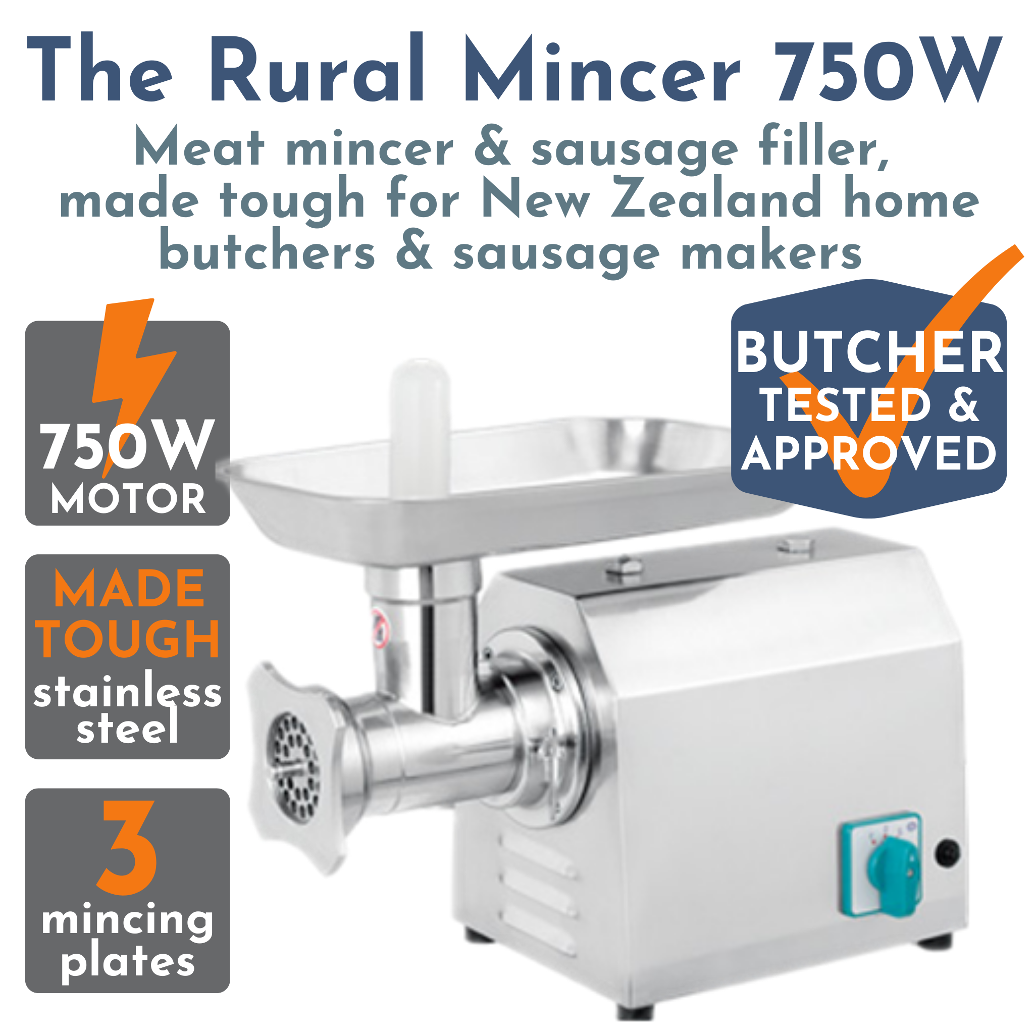 meat mincer with sausage attachment