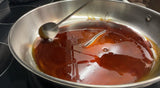 Mixing the honey and molasses