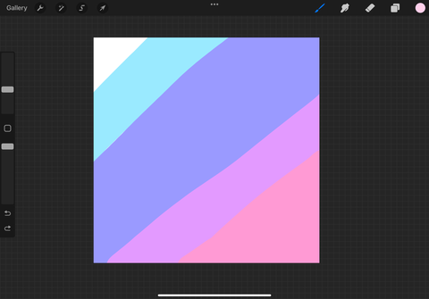 Colors on canvas for color gradient