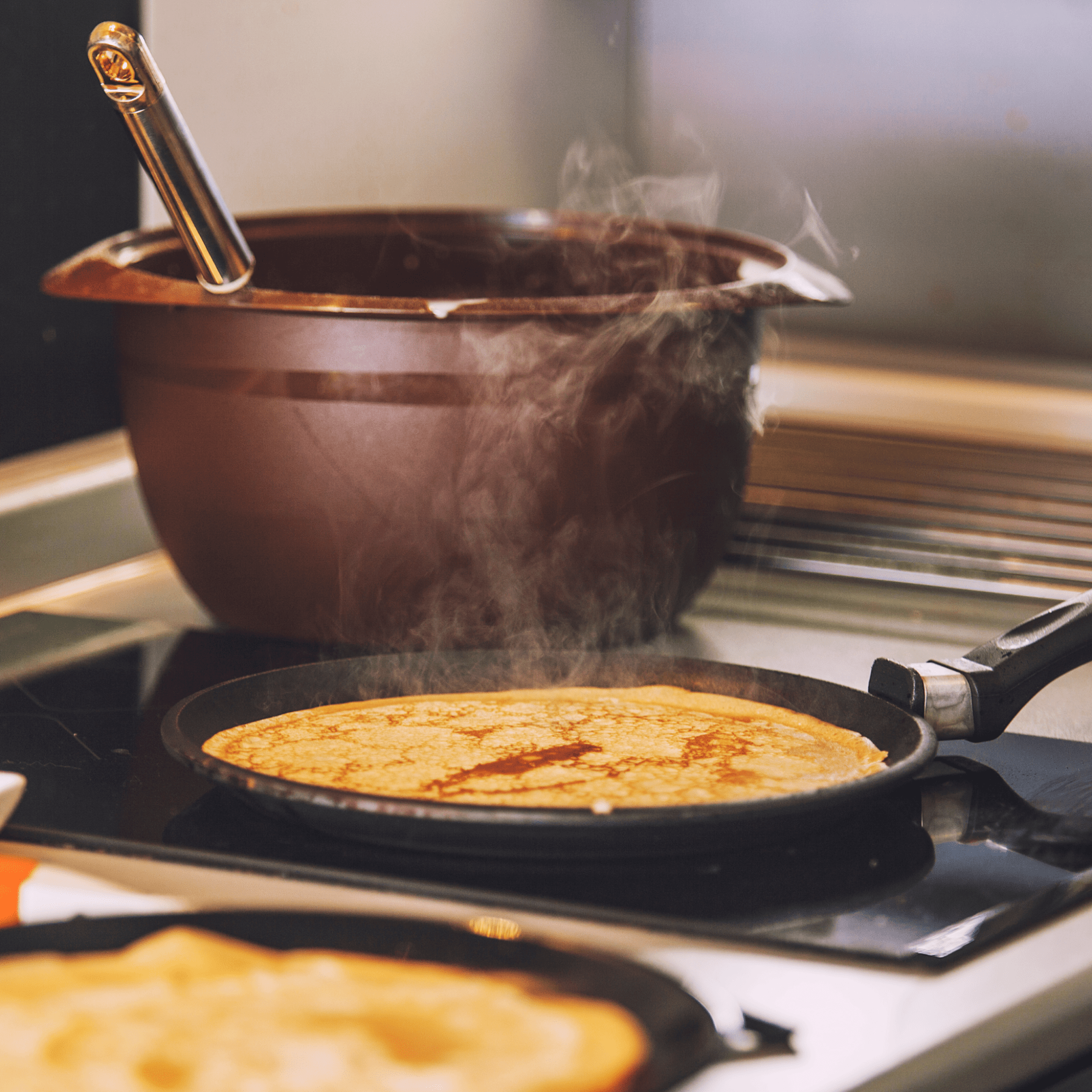 Cooking a crepe on the stove | Ultimate Nutrition