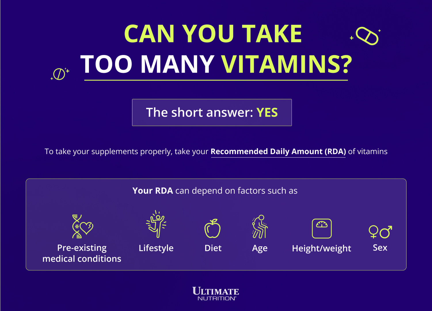 can you take too many vitamins | ultimate nutrition