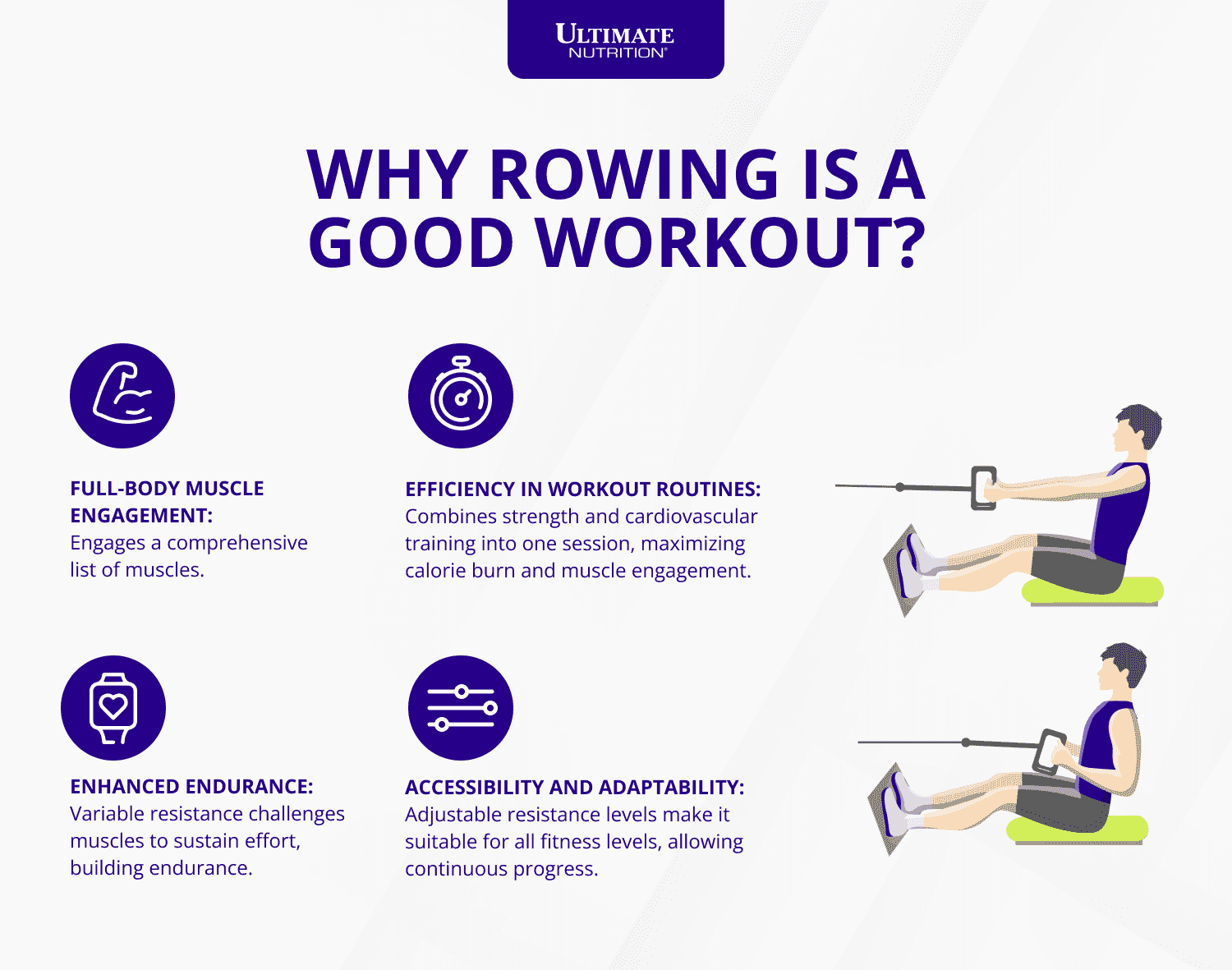 为什么划船是一项很好的锻炼？信息图 | Ultimate Nutrition