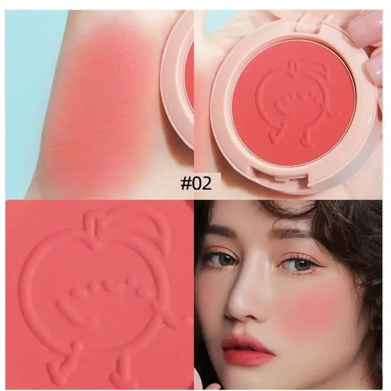 Anokhinaliza New 6 Colors Cosmetic Blush Makeup Palette Mineral Powder Red Rouge Lasting Natural Cream Cheek Tint Orange Peach Pink Blush
