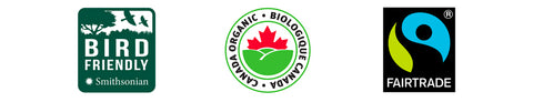 3 Certifications - Bird Friendly - Organic / Biologique - Fairtrade / Équitable