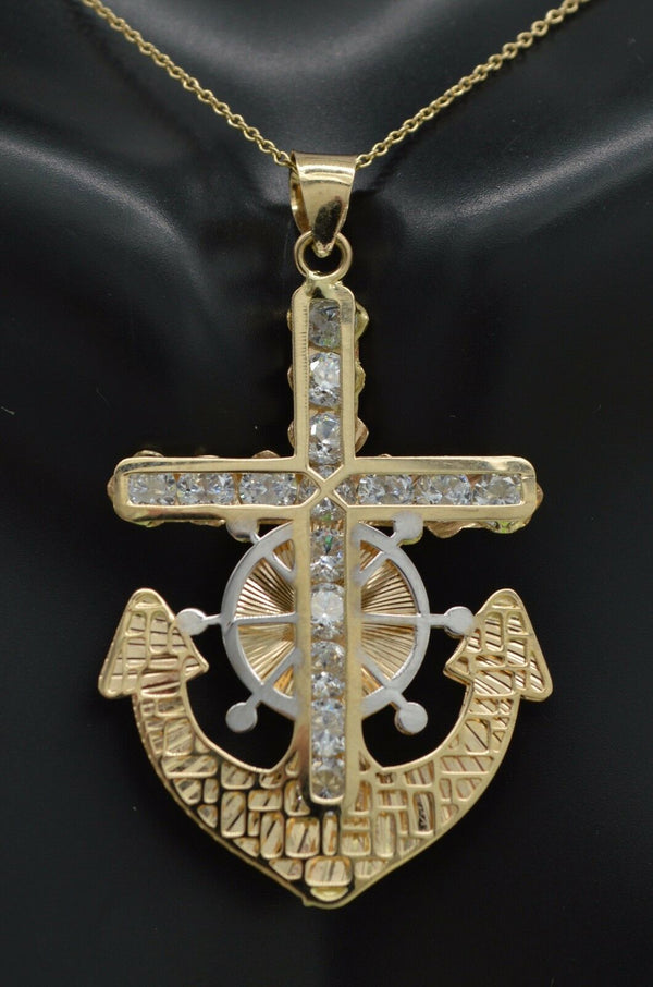 Imperial 1/2Ct TDW Diamond 10K White Gold Jesus Christ Anchor Cross Hip-Hop  Pendant - Walmart.com