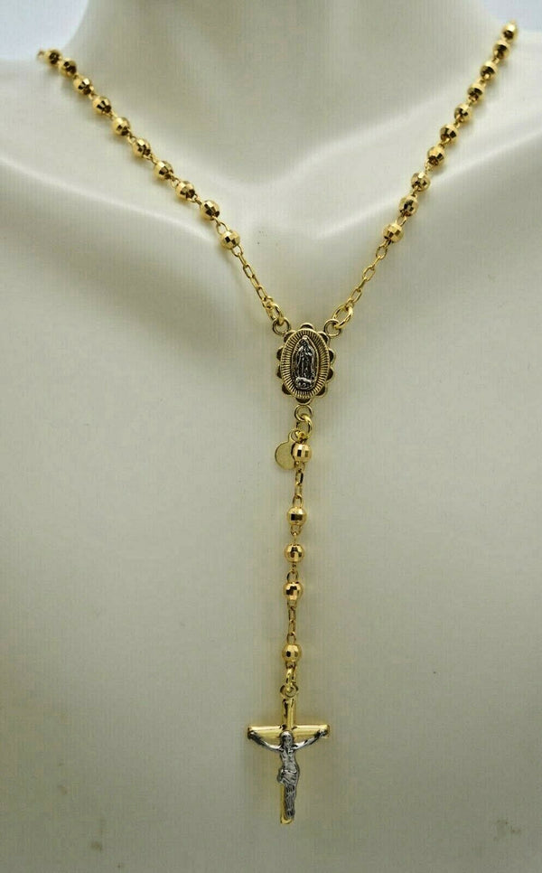 ItsHot.com: Unique 10K Black Plated Gold Rosary Necklace with Black  Diamonds | Gold rosary, Gold rosary necklace, Rosary necklace