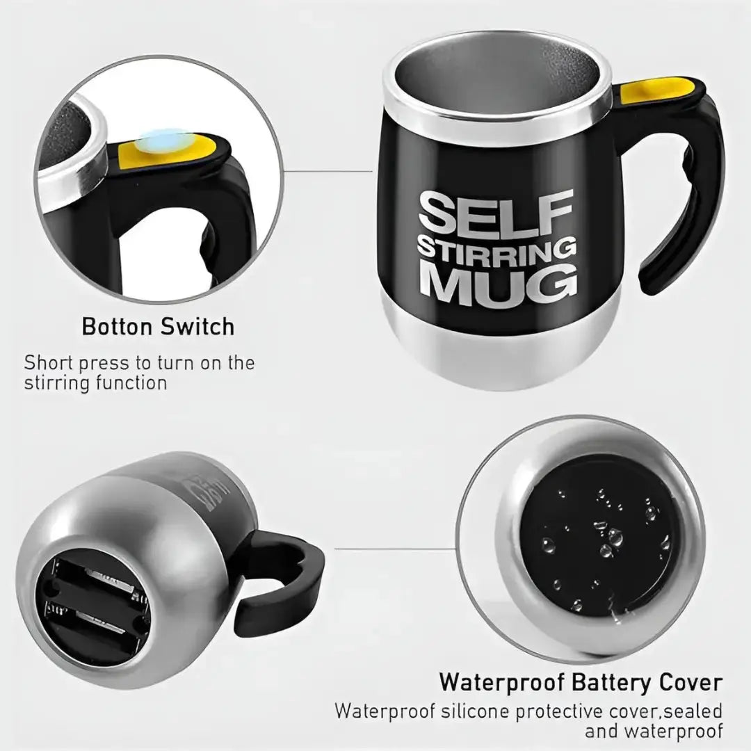 Self Stirring Mug – Automatic Mixing Coffee Cup