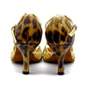 Gold & Multi-Colour Leopard Pattern Women Dance Shoes D1149 - Terrier Playnet Shop
