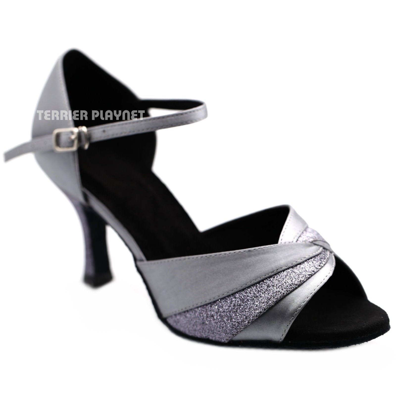 Silver Gray Women Dance Shoes D1245 
