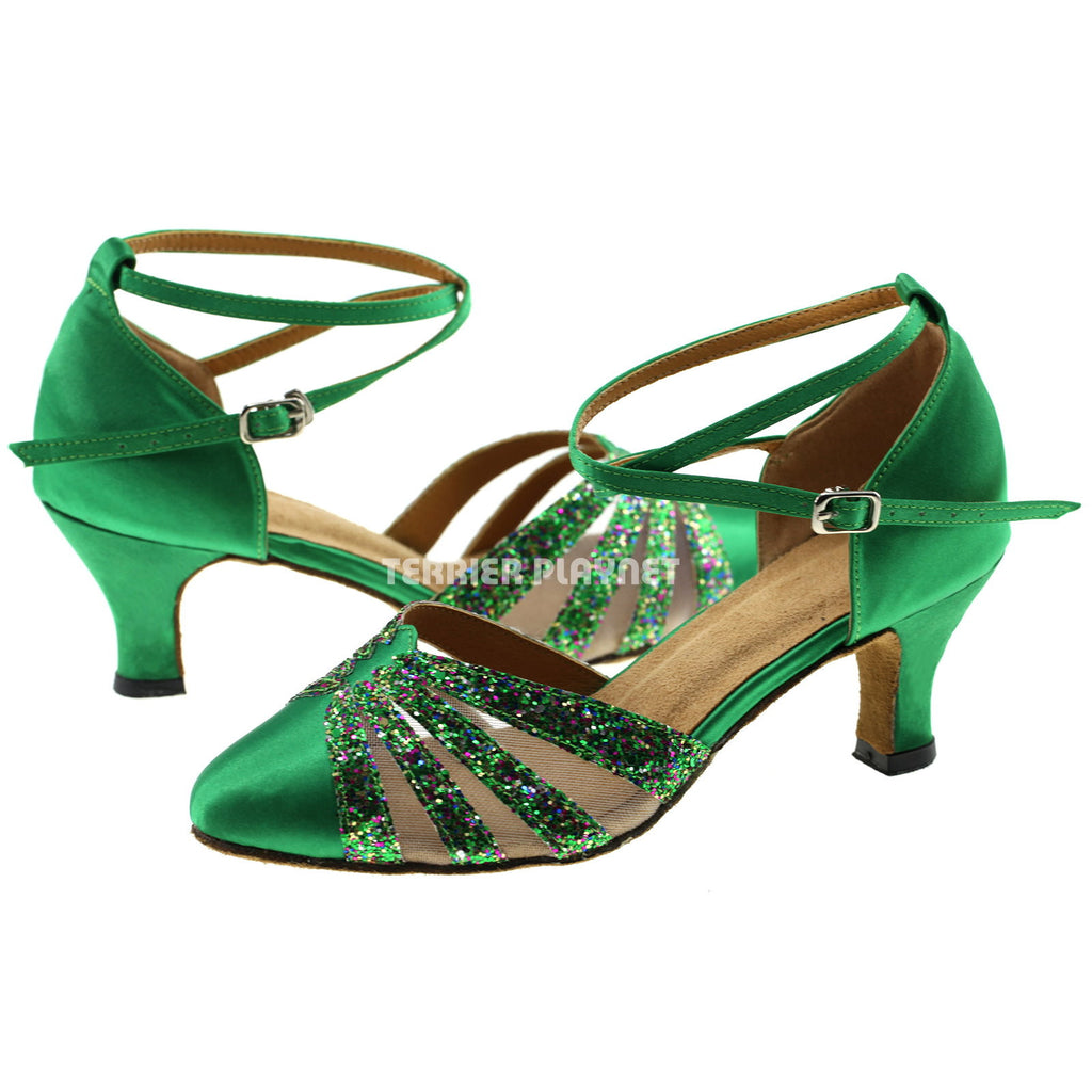 Green Women Dance Shoes D307 – Terrier Playnet Shop