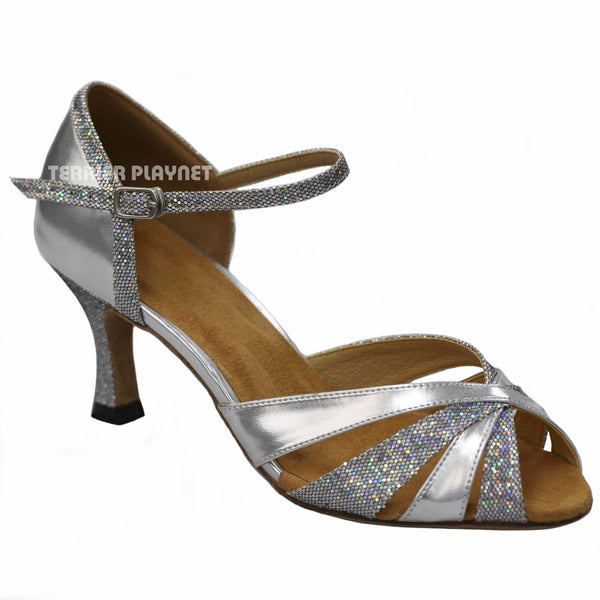 Silver & Glitter Women Dance Shoes D919 – Terrier Playnet Shop