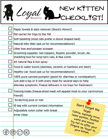 New Kitten Checklist