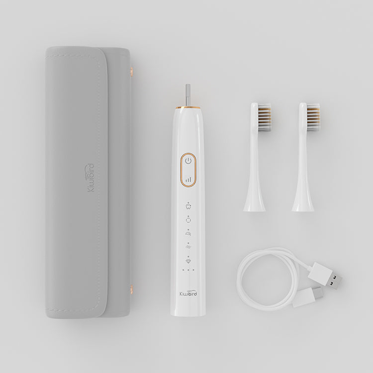 white electric toothbrush