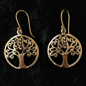 Tree of life Brass Earrings