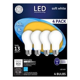 LED Light Bulbs, Frosted Soft White, 8-Watts, 750 Lumens, 4-Pk. - in Danbury, New Milford, - Agriventures Agway Pickup & Delivery