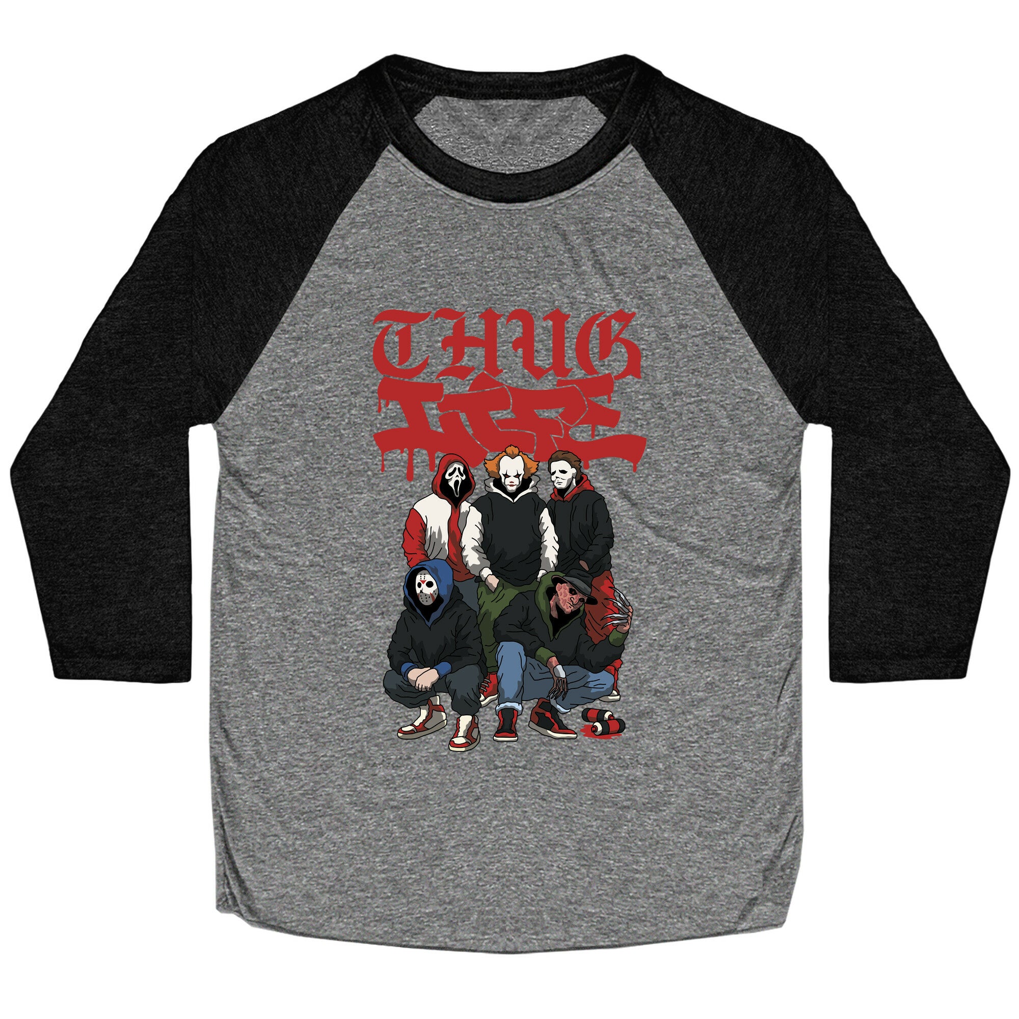 Thug Life Halloween Baseball Tee - LookHUMAN product image