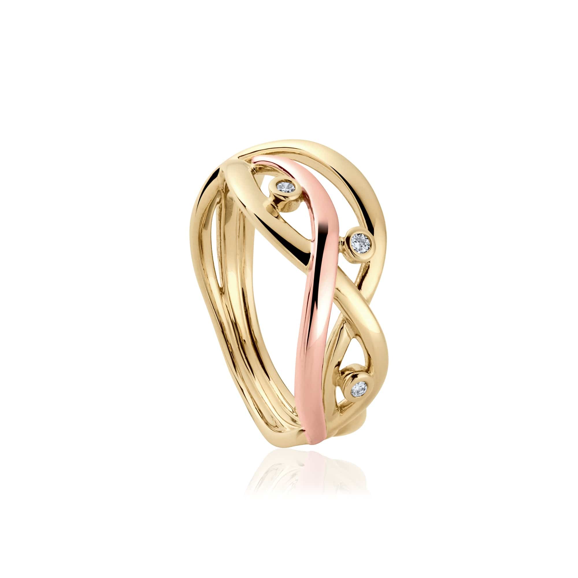 Swallow Falls 18ct Gold and Diamond Ring - Clogau Outlet product image