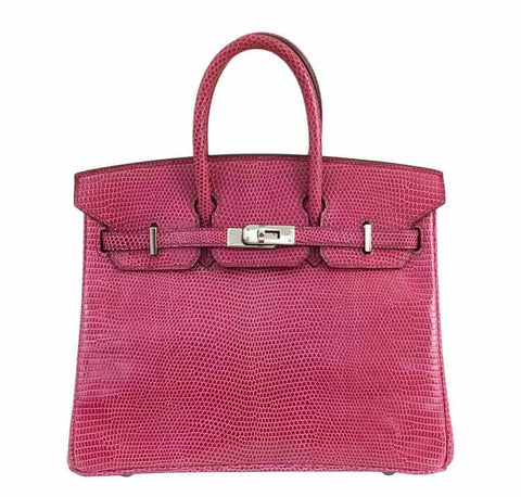 Hermès Birkin 25 Fuchsia Lizard Bag