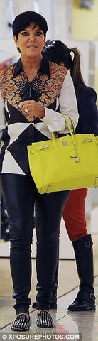 Kris Jenner wearing Hermes birkin