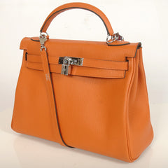 Hermès Cornaline, Craie And Rose Texas Milo And Swift Leather