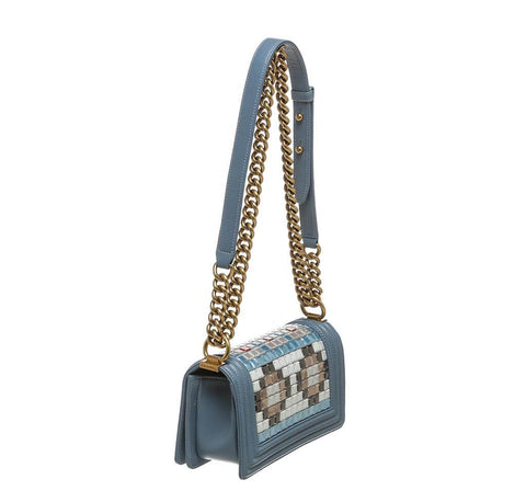 Chanel Boy Bag Mosaic Light Blue