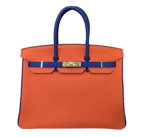 Hermès Birkin 35 Blue Orange – Special Oder HSS Bag