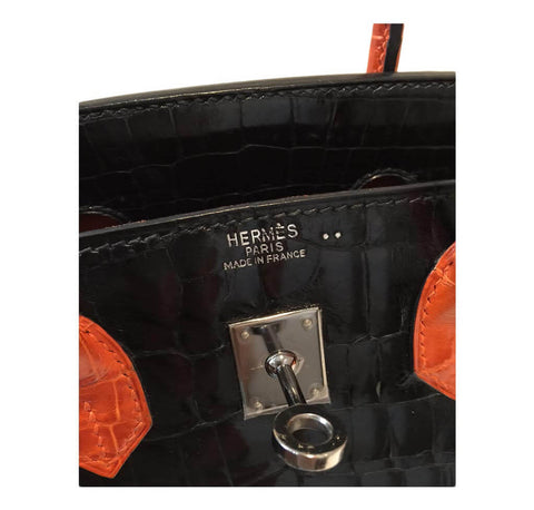 Hermes Birkin 25 Bi-Color Crocodile Special Order