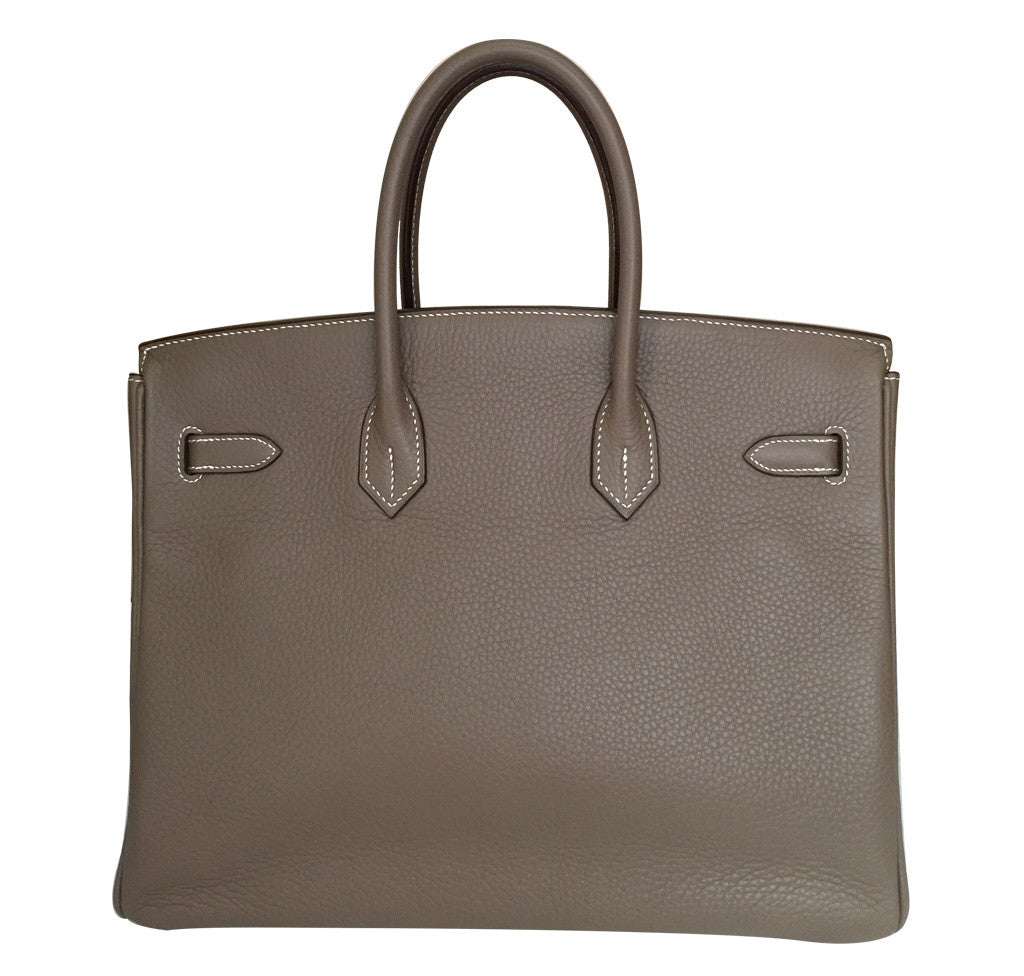 Hermès Birkin 35 Bag Etoupe Togo - Palladium Hardware | Baghunter