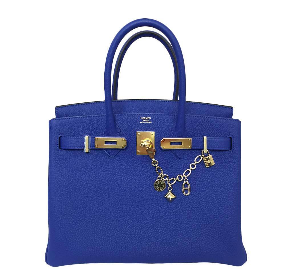 Hermès Birkin 30 Blue Electrique - Togo Leather GHW | Baghunter