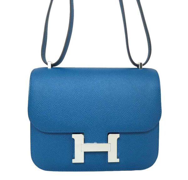 Hermès Constance 18 Blue Izmir - Epsom Leather PHW | Baghunter
