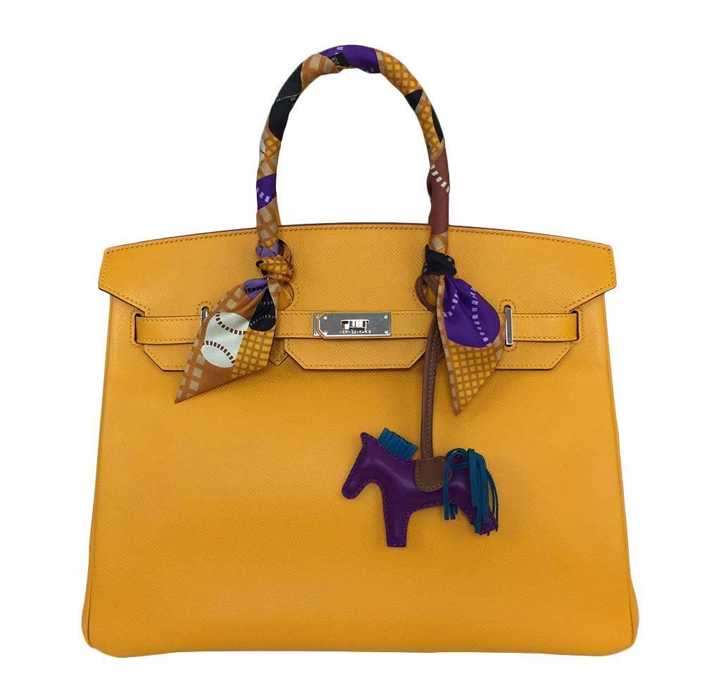 yellow hermes birkin bag