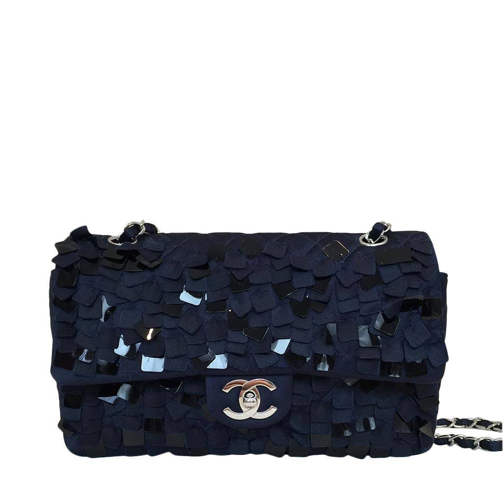 navy blue chanel purse