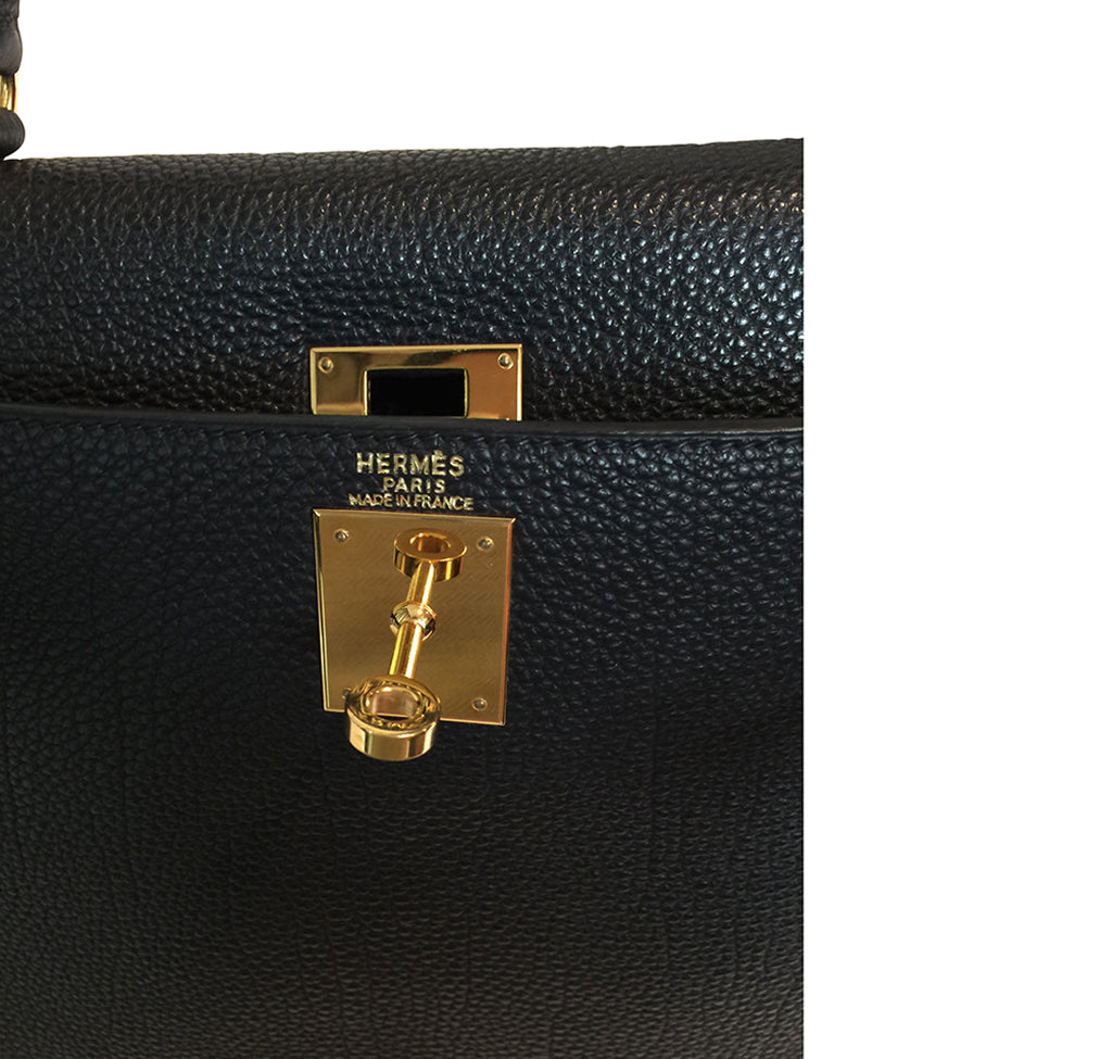 hermes kelly 28 black gold hardware