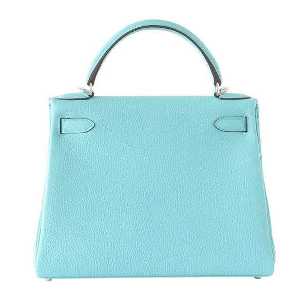 Hermès Kelly 28 Blue Atoll - Togo Leather PHW | Baghunter