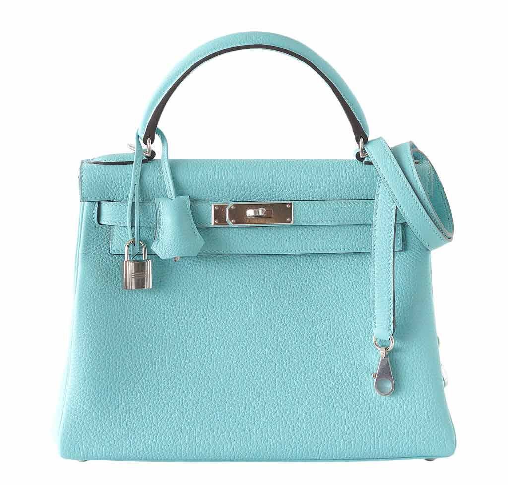 blue hermes kelly bag