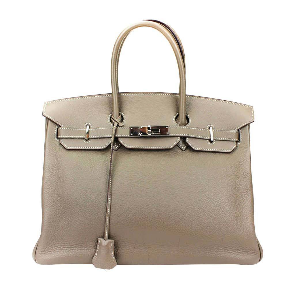 Hermès Birkin 35 Etoupe Taupe Bag PHW | Baghunter