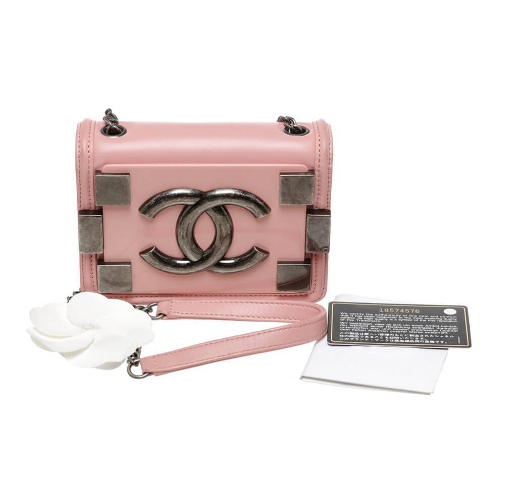 Chanel Brick Boy Bag Crossbody Pink - Lambskin Leather | Baghunter